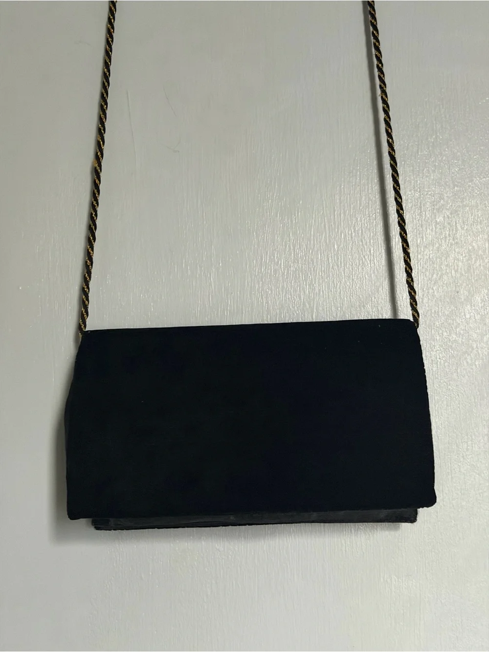 Peacock vintage Embroidered Black Velvet Evening Clutch